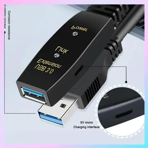 USB3.0 Extension Cable Signal Amplifier Cable Type A Male To Female Extender Cable For PC Laptop Conference Camera USB3.0 Extension Cable Signal Amplifier Cable Type A Male To Female Extender Cable For PC Laptop Conference Camera