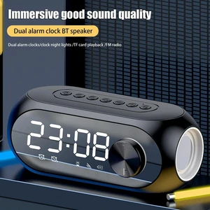 RGB BT Speaker with Alarm Clock Stereo Sound Box 1200mAh Radio FM Music Player for Party Outdoor Travel RGB BT Speaker with Alarm Clock Stereo Sound Box 1200mAh Radio FM Music Player for Party Outdoor Travel