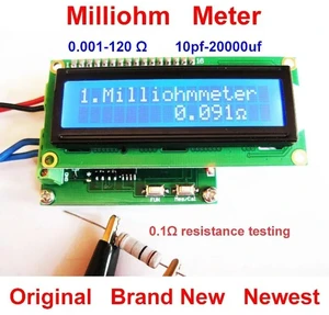 High Precision Milliohm Meter 0 to 120Ohm Low Resistance Tester Capacitance Meter Testing Module High Precision Milliohm Meter 0 to 120Ohm Low Resistance Tester Capacitance Meter Testing Module
