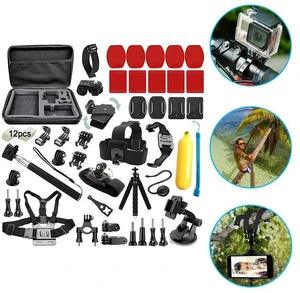 Sports Camera Accessory Kit for Hero 13/12/11/10/9 1/4 Inch Thread with Tripod Head Chest Bike Mount Carrying Case Sports Camera Accessory Kit for Hero 13/12/11/10/9 1/4 Inch Thread with Tripod Head Chest Bike Mount Carrying Case
