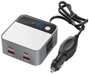 200W Fast Charging Port Car Socket Charger Adapter DC 12V To AC 110V Car Adapter Car Inverter for Camping and Road Trip 200W Fast Charging Port Car Socket Charger Adapter DC 12V To AC 110V Car Adapter Car Inverter for Camping and Road Trip