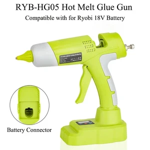 100W Cordless Handheld Hot Glue Gun Display Temperature DIY Electric Repair Tool with 11mm Glue Stick for Ryobi 18V Batteries 100W Cordless Handheld Hot Glue Gun Display Temperature DIY Electric Repair Tool with 11mm Glue Stick for Ryobi 18V Batteries