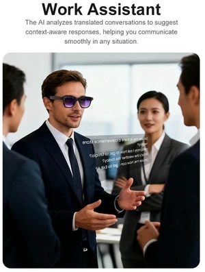 BT6.0 Ai Glasses with 1200W Anti-Shake Camera ligent Voice Sunglasses Type-C Charging for Business Travel Outdoor Use BT6.0 Ai Glasses with 1200W Anti-Shake Camera ligent Voice Sunglasses Type-C Charging for Business Travel Outdoor Use
