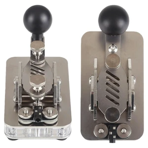 Morse Mini Code Key Stainless Steel Morse Code Paddle Key Square-Shaped Base Quick-Release for Men Women Inspirational Gifts Morse Mini Code Key Stainless Steel Morse Code Paddle Key Square-Shaped Base Quick-Release for Men Women Inspirational Gifts
