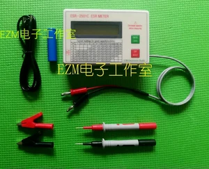 ESR2501B Capacitor ESR DCR Tester Test In Circuit Capacitance Meter With Test Leads Clip ESR2501B Capacitor ESR DCR Tester Test In Circuit Capacitance Meter With Test Leads Clip