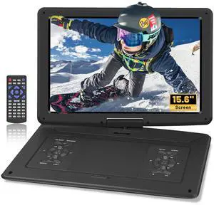 17.9" Portable DVD Player with 15.6" Large Screen, 6Hrs Play, Black | SYNC TV/USB/SD Card, DVD Player Portable with Dual Speakers, Last Memory, Play All Discs Format Except Blu-ray 17.9" Portable DVD Player with 15.6" Large Screen, 6Hrs Play, Black | SYNC TV/USB/SD Card, DVD Player Portable with Dual Speakers, Last Memory, Play All Discs Format Except Blu-ray