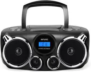 Portable CD Player Bluetooth Stereo Sound, Digital AM FM Radio, MP3 CD Boombox USB SD Playback with Enhanced Bass, Aux in, Headphone Jack, CD-R/CD-RW Compatible, LCD Backlit Display, Black Portable CD Player Bluetooth Stereo Sound, Digital AM FM Radio, MP3 CD Boombox USB SD Playback with Enhanced Bass, Aux in, Headphone Jack, CD-R/CD-RW Compatible, LCD Backlit Display, Black