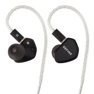 KEFINE Klean in-Ear Monitors, IEMs for Gaming, 10mm DLC Diaphragm Dynamic Driver Earphones, Dual-Cavity IEMs with Silver-Plated Copper Cable, 3.5mm Wired Earbuds (Black, No Mic 3.5mm) KEFINE Klean in-Ear Monitors, IEMs for Gaming, 10mm DLC Diaphragm Dynamic Driver Earphones, Dual-Cavity IEMs with Silver-Plated Copper Cable, 3.5mm Wired Earbuds (Black, No Mic 3.5mm)