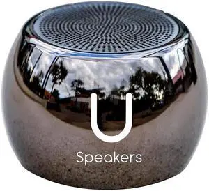 U Boost Small Bluetooth Speaker with Subwoofer, Hematite | mini bluetooth speaker, IPX4 water resistant aluminum shell, TWS pairing, hands-free calling, selfie remote button U Boost Small Bluetooth Speaker with Subwoofer, Hematite | mini bluetooth speaker, IPX4 water resistant aluminum shell, TWS pairing, hands-free calling, selfie remote button
