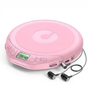Portable CD Player with Earphones,Personal CD Discman Player | for Home Car with Anti-Skip Shockproof Protection, Small CD Player with LCD Display for Music Lovers Portable CD Player with Earphones,Personal CD Discman Player | for Home Car with Anti-Skip Shockproof Protection, Small CD Player with LCD Display for Music Lovers