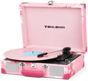 Vinyl Record Player with Bluetooth, Portable Suitcase Record Players, 3 Speed Turntable Vinyl Player with USB/TF Recording, EQ Modes, Built-in Speakers, AUX/RCA/Headphone Jack, Pink Floral Vinyl Record Player with Bluetooth, Portable Suitcase Record Players, 3 Speed Turntable Vinyl Player with USB/TF Recording, EQ Modes, Built-in Speakers, AUX/RCA/Headphone Jack, Pink Floral