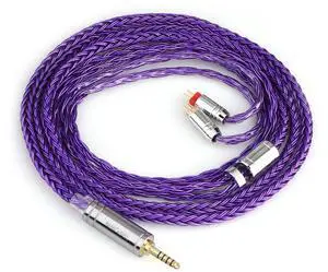 Tripowin Zonie 16 Core Silver Plated IEM Cable, 2pin 0.78mm, 4.4mm | 1.25m SPC in Ear Monitor Wire, Earphone Upgraded Cords for 7hz Zero:2 Orchestra Lite Cadenza Hype4 Supermix4, Violet Tripowin Zonie 16 Core Silver Plated IEM Cable, 2pin 0.78mm, 4.4mm | 1.25m SPC in Ear Monitor Wire, Earphone Upgraded Cords for 7hz Zero:2 Orchestra Lite Cadenza Hype4 Supermix4, Violet