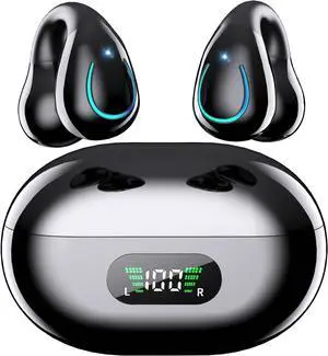 Clip On Headphones, Super Comfort Open Ear Bluetooth Earbuds for All Day Wear, Lightweight Bone Conduction Wireless Earbuds with Charging Case for Running Clip On Headphones, Super Comfort Open Ear Bluetooth Earbuds for All Day Wear, Lightweight Bone Conduction Wireless Earbuds with Charging Case for Running