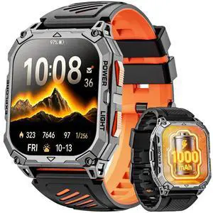 Smart Watches for Men, 2.01" HD Military Smart Watch with 1000mAh High-Capacity Battery/Led Flashlight/Answer/Make Call/Heart Rate/Sleep Monitor/Step Tracker, Fitness Tracker for Android/iPhone Smart Watches for Men, 2.01" HD Military Smart Watch with 1000mAh High-Capacity Battery/Led Flashlight/Answer/Make Call/Heart Rate/Sleep Monitor/Step Tracker, Fitness Tracker for Android/iPhone