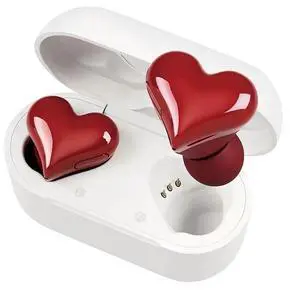 Earbuds Stylish Heart Shaped, Cute Creative Red Heart Bluetooth Earbuds with Charging Case, Noise Cancelling HiFi Stereo BT Earphones, Gifts for Girls Friends Earbuds Stylish Heart Shaped, Cute Creative Red Heart Bluetooth Earbuds with Charging Case, Noise Cancelling HiFi Stereo BT Earphones, Gifts for Girls Friends