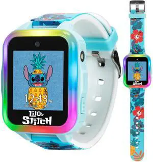 Disney Stitch Kids Interactive Smartwatch with Touchscreen, Camera, Games, Pedometer, Voice Recorder, and Alarm for Boys & Girls Aged 6+ - Blue Character Band, Multi-Color LED Light-Up Bezel Disney Stitch Kids Interactive Smartwatch with Touchscreen, Camera, Games, Pedometer, Voice Recorder, and Alarm for Boys & Girls Aged 6+ - Blue Character Band, Multi-Color LED Light-Up Bezel