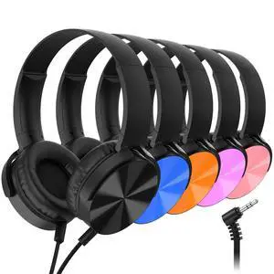 Kids Headphones Bulk 5 Pack, Durable Wired School Headphones for K-12 Classroom, Foldable Student Headphones for Library, Online Listening, Tablet, 3.5mm Jack, Multicolor Kids Headphones Bulk 5 Pack, Durable Wired School Headphones for K-12 Classroom, Foldable Student Headphones for Library, Online Listening, Tablet, 3.5mm Jack, Multicolor