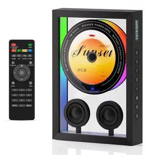 Vertical CD Player with Bluetooth 5.3,HiFi Speakers CD Player for Wall Home | FM Redio/Remote Control/RGB Light/TF Card/AUX Supported,5000mAH Battery Rechargeable Music Player Vertical CD Player with Bluetooth 5.3,HiFi Speakers CD Player for Wall Home | FM Redio/Remote Control/RGB Light/TF Card/AUX Supported,5000mAH Battery Rechargeable Music Player