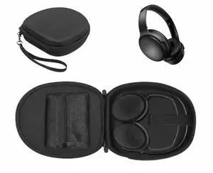 Case for Bose QuietComfort Wireless Noise Cancelling Headphones, QuietComfort Ultra Wireless Noise Cancelling Headphones, QuietComfort 45, 35, 35 II. Replacement case only (Black) Case for Bose QuietComfort Wireless Noise Cancelling Headphones, QuietComfort Ultra Wireless Noise Cancelling Headphones, QuietComfort 45, 35, 35 II. Replacement case only (Black)