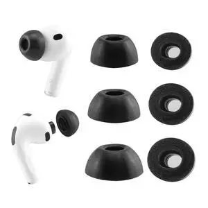 Replacement Memory Foam Ear Tips for AirPods Pro 3 Earbuds | 3 Pairs (Black, Assorted S/M/L), Ultimate Comfort, Compatible with AirPods Pro 3rd Generation 2025 Replacement Memory Foam Ear Tips for AirPods Pro 3 Earbuds | 3 Pairs (Black, Assorted S/M/L), Ultimate Comfort, Compatible with AirPods Pro 3rd Generation 2025