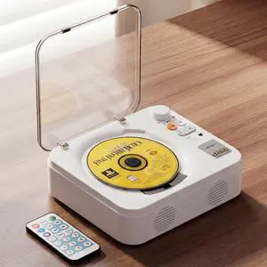 Portable CD Player with Bluetooth, 2000mAh Small CD Player for Home | Desktop CD Player with Speaker Supports CD/USB/Bluetooth/AUX-Output, Remote Control, Gift for Family/Friends Portable CD Player with Bluetooth, 2000mAh Small CD Player for Home | Desktop CD Player with Speaker Supports CD/USB/Bluetooth/AUX-Output, Remote Control, Gift for Family/Friends