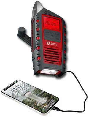 Odyssey Multi-Powered All-Band Bluetooth Emergency Radio with RDS, Red Odyssey Multi-Powered All-Band Bluetooth Emergency Radio with RDS, Red