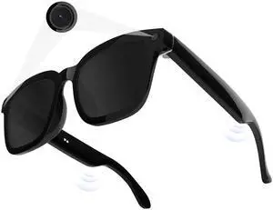 AI Smart Camera Glasses 1080P HD - Bluetooth Video Recording Glasses with Voice Control, Wearable Sport Camera Eyeglasses for Driving, Hiking, Outdoor & Open on Computer-Black AI Smart Camera Glasses 1080P HD - Bluetooth Video Recording Glasses with Voice Control, Wearable Sport Camera Eyeglasses for Driving, Hiking, Outdoor & Open on Computer-Black