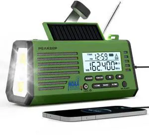 Emergency Radio NOAA Weather Alert Battery Solar Crank Powered | AM FM SW Portable Radio, Rechargeable Battery 18500mWh, SOS Flashlight Lamp for Home Car Camping Storms Blackouts Prep Emergency Radio NOAA Weather Alert Battery Solar Crank Powered | AM FM SW Portable Radio, Rechargeable Battery 18500mWh, SOS Flashlight Lamp for Home Car Camping Storms Blackouts Prep