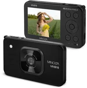 MNS10 Super Slim 48MP Camera, 4K Ultra Video, AI Filters (Black) | Built-in free Frameo app, WiFi, video & photo sharing, 16GB storage MNS10 Super Slim 48MP Camera, 4K Ultra Video, AI Filters (Black) | Built-in free Frameo app, WiFi, video & photo sharing, 16GB storage