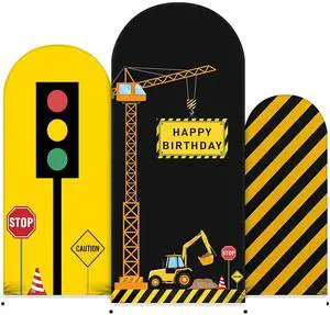 Construction Birthday Party Arch Cover Set of 3 Construction Arch Backdrop Spandex Stretch Backdrop Stand Cover 4ft, 5ft, 6ft (Traffic Light) Construction Birthday Party Arch Cover Set of 3 Construction Arch Backdrop Spandex Stretch Backdrop Stand Cover 4ft, 5ft, 6ft (Traffic Light)