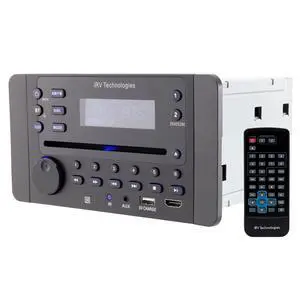 IRV Technology iRV62 Wallmount RV Stereo with Bluetooth HDMI ARC, App Control, FM|AM|DVD|CD|MP4|App, NFC, USB Charging, Digital Surround Sound, Clock, 2-Speaker Zone, CEC Support IRV Technology iRV62 Wallmount RV Stereo with Bluetooth HDMI ARC, App Control, FM|AM|DVD|CD|MP4|App, NFC, USB Charging, Digital Surround Sound, Clock, 2-Speaker Zone, CEC Support