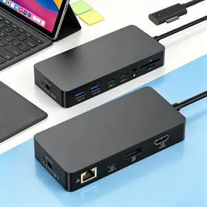 Surface Docking Station Triple Displays 4K@60Hz Surface Dock 2 with 120W Adapter Travel Hub for Surface Pro 12/11/10/9/8/X/7+/7, Surface Laptop 7/6/5/4/3,Surface Go/Laptop Go 4/3/2/1,Book Surface Docking Station Triple Displays 4K@60Hz Surface Dock 2 with 120W Adapter Travel Hub for Surface Pro 12/11/10/9/8/X/7+/7, Surface Laptop 7/6/5/4/3,Surface Go/Laptop Go 4/3/2/1,Book