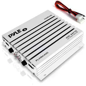 4-Channel Marine Amplifier - 400W Elite Hydra Series Water Resistant Amplifier with Dual MOSFET Power Supply, RCA Connectivity with Level Control, LED Indicator, Fuse Protection - PLMRA400.5 4-Channel Marine Amplifier - 400W Elite Hydra Series Water Resistant Amplifier with Dual MOSFET Power Supply, RCA Connectivity with Level Control, LED Indicator, Fuse Protection - PLMRA400.5