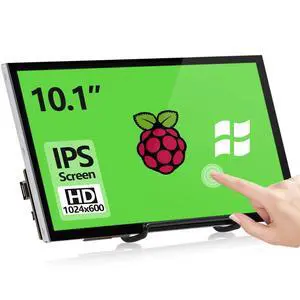 Raspberry Pi Screen, 10.1 Inch Touchscreen Monitor 1024x600 Small HDMI Monitor w/Stand, IPS LCD Screen Display for Raspberry Pi 5/4/3/2/Zero/B/B+ Jetson Nano Win11/10/8/7, Driver Free Raspberry Pi Screen, 10.1 Inch Touchscreen Monitor 1024x600 Small HDMI Monitor w/Stand, IPS LCD Screen Display for Raspberry Pi 5/4/3/2/Zero/B/B+ Jetson Nano Win11/10/8/7, Driver Free