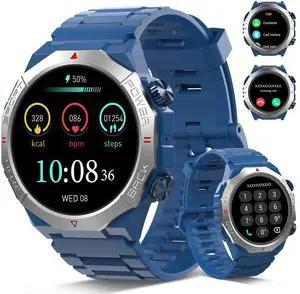 Military Smart Watches for Men (Answer/Make Calls), 1.39" HD Watches, Heart Rate/Sleep Monitor, 110+ Sports Modes Watch for Men,Watch, 30Day, Watches for Android/iPhone, Blue Military Smart Watches for Men (Answer/Make Calls), 1.39" HD Watches, Heart Rate/Sleep Monitor, 110+ Sports Modes Watch for Men,Watch, 30Day, Watches for Android/iPhone, Blue
