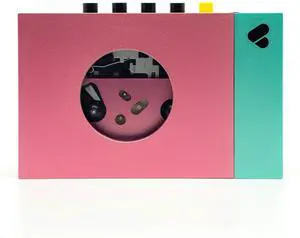 Portable Cassette Player - Cassette Tape Recorder with Bluetooth Connection Speaker or Headphones, 3.5mm Audio Cable - (Edith, Pink & Green) Portable Cassette Player - Cassette Tape Recorder with Bluetooth Connection Speaker or Headphones, 3.5mm Audio Cable - (Edith, Pink & Green)
