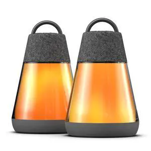 Luma Duo Lantern Bluetooth Speaker Pair (2 Speaker) 360° Sound, Multi-Color LED Lighting, IPX7 Waterproof Speakers with 2-in-1 5ft USB Charging Cable Luma Duo Lantern Bluetooth Speaker Pair (2 Speaker) 360° Sound, Multi-Color LED Lighting, IPX7 Waterproof Speakers with 2-in-1 5ft USB Charging Cable