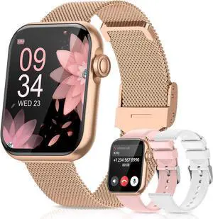 Smart Watch for Men Women: 1.85'' Smartwatch for Calls/SMS/Notifications, Sleep/Heart Rate/SpO2/Blood Pressure Monitor, 100+ Sports Modes IP68,Fitness Tracker Watch for Android iOS Samsung, 3 Bands Smart Watch for Men Women: 1.85'' Smartwatch for Calls/SMS/Notifications, Sleep/Heart Rate/SpO2/Blood Pressure Monitor, 100+ Sports Modes IP68,Fitness Tracker Watch for Android iOS Samsung, 3 Bands