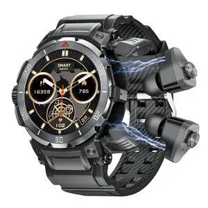 Smart Watch with Earbuds for Men, 1.53" HD Screen Military Watch, Answer/Make Calls, Sports Fitness Trackers with Heart Rate, Blood Oxygen, Sleep Monitor, for Men Dad Husband Smart Watch with Earbuds for Men, 1.53" HD Screen Military Watch, Answer/Make Calls, Sports Fitness Trackers with Heart Rate, Blood Oxygen, Sleep Monitor, for Men Dad Husband
