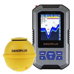 Portable Fish Finder Large HD Display Wireless Depth Finders for Boats with 147 feet Depth Detection Sensor, Rechargeable Castable Fish Finder Display Fish, Temp Portable Fish Finder Large HD Display Wireless Depth Finders for Boats with 147 feet Depth Detection Sensor, Rechargeable Castable Fish Finder Display Fish, Temp