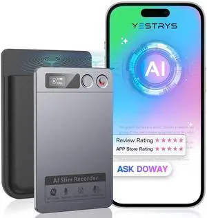 AI Voice Recorder, Note Voice Recorder - Transcribe & Summarize, AI Noise Cancellation Technology, Supports 152 Languages, 64GB APP Control Audio Recorder for Lectures, Meetings, Calls AI Voice Recorder, Note Voice Recorder - Transcribe & Summarize, AI Noise Cancellation Technology, Supports 152 Languages, 64GB APP Control Audio Recorder for Lectures, Meetings, Calls