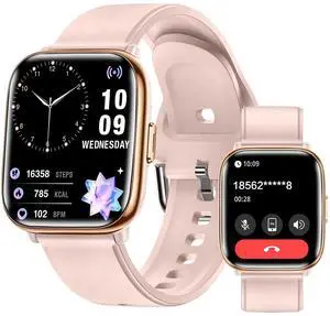 Pink Smart Watch for Women, 1.75" AMOLED & Da GPT AI | Bluetooth Calls, 24/7 Heart Rate, Spo2 & Sleep Tracking. Ip68 Waterproof. Works with IOS/Android Via Da Fit App Pink Smart Watch for Women, 1.75" AMOLED & Da GPT AI | Bluetooth Calls, 24/7 Heart Rate, Spo2 & Sleep Tracking. Ip68 Waterproof. Works with IOS/Android Via Da Fit App
