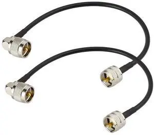 PL-259 Jumper Cable UHF (Pl259) Male to Male Low Loss Digital RG58 Coax Cable (12 Inch RG58) for HAM & CB Radio,Antenna Analyzer,Dummy Load,SWR Meter 2-Pack PL-259 Jumper Cable UHF (Pl259) Male to Male Low Loss Digital RG58 Coax Cable (12 Inch RG58) for HAM & CB Radio,Antenna Analyzer,Dummy Load,SWR Meter 2-Pack