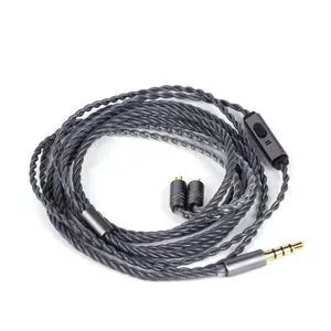 Tripowin Grace Silver-Plated OFC in Ear Earphone Cable w/Mic | 1.25m Length, 3.5mm Audio Plug for Audiophile Replacement Cable, 2Pin Tripowin Grace Silver-Plated OFC in Ear Earphone Cable w/Mic | 1.25m Length, 3.5mm Audio Plug for Audiophile Replacement Cable, 2Pin