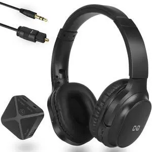 Wireless Headphones for TV, with 2.4G Transmitter, Optical & 3.5mm Input | Headphones TV for Seniors, Easy Setup, Plug & Play, 100ft Range, 48H Playtime, No Delay, Ideal Gift for Parents and Elderly Wireless Headphones for TV, with 2.4G Transmitter, Optical & 3.5mm Input | Headphones TV for Seniors, Easy Setup, Plug & Play, 100ft Range, 48H Playtime, No Delay, Ideal Gift for Parents and Elderly