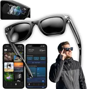 Nexlenz Smart Camera Sunglasses, 8MP POV Video Recording Glasses for Travel, Daily Use & Outdoor Activities, AI Object Recognition, Voice Translation, Bluetooth Audio, Built-in Storage Nexlenz Smart Camera Sunglasses, 8MP POV Video Recording Glasses for Travel, Daily Use & Outdoor Activities, AI Object Recognition, Voice Translation, Bluetooth Audio, Built-in Storage