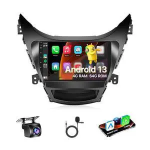 Car Radio Stereo for Hyundai Elantra 2011 2012 2013, 8 Core 4G+64G | Carplay Android Auto Upgraded Screen, 9 Inch IPS Touchscreen with In-dash GPS, Bluetooth, WiFi, FM, SWC + Backup Camera + MIC Car Radio Stereo for Hyundai Elantra 2011 2012 2013, 8 Core 4G+64G | Carplay Android Auto Upgraded Screen, 9 Inch IPS Touchscreen with In-dash GPS, Bluetooth, WiFi, FM, SWC + Backup Camera + MIC