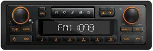 Retro Bluetooth Car Radio System: Single Din European Look Stereo for Classic Vehicles - LCD Display AM FM USB SD AUX USB-C Fast Charge 4-CHN Outputs Retro Bluetooth Car Radio System: Single Din European Look Stereo for Classic Vehicles - LCD Display AM FM USB SD AUX USB-C Fast Charge 4-CHN Outputs