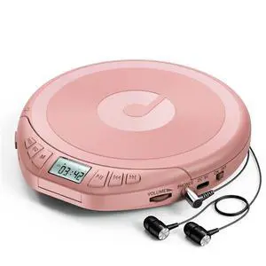 Portable CD Player with Earphones,Personal CD Discman Player | for Home Car with Anti-Skip Shockproof Protection, Small CD Player with LCD Display for Music Lovers Portable CD Player with Earphones,Personal CD Discman Player | for Home Car with Anti-Skip Shockproof Protection, Small CD Player with LCD Display for Music Lovers
