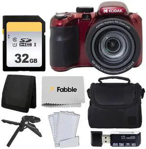 PIXPRO AZ425 Digital Camera + 64GB Memory Card + Camera Case (Black) + USB Card Reader + Table Tripod + Accessories (Red) PIXPRO AZ425 Digital Camera + 64GB Memory Card + Camera Case (Black) + USB Card Reader + Table Tripod + Accessories (Red)